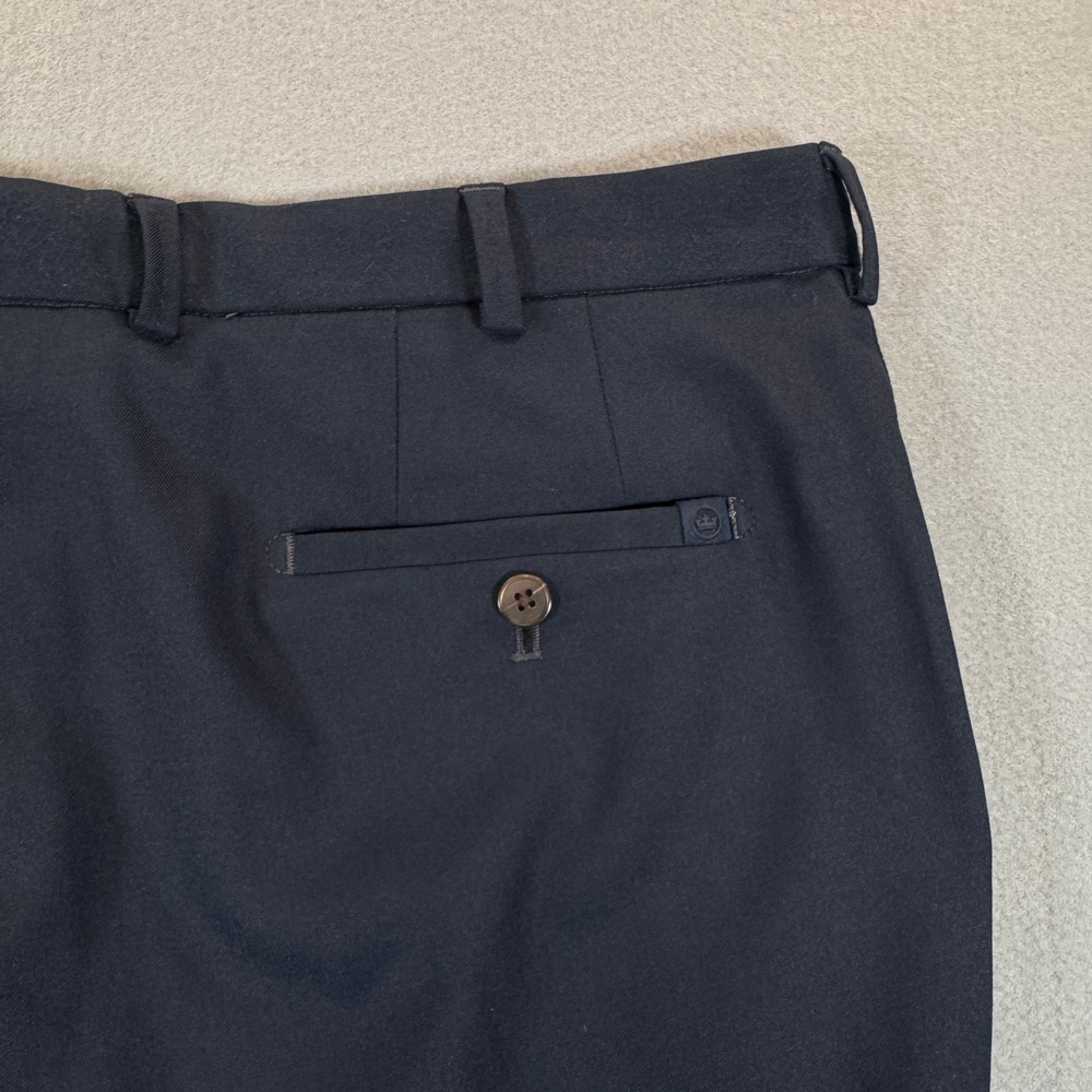 Peter Millar Mens Navy Blue Flat Front Performance Dress Pants 38/32 Navy Blue - Picture 4 of 9